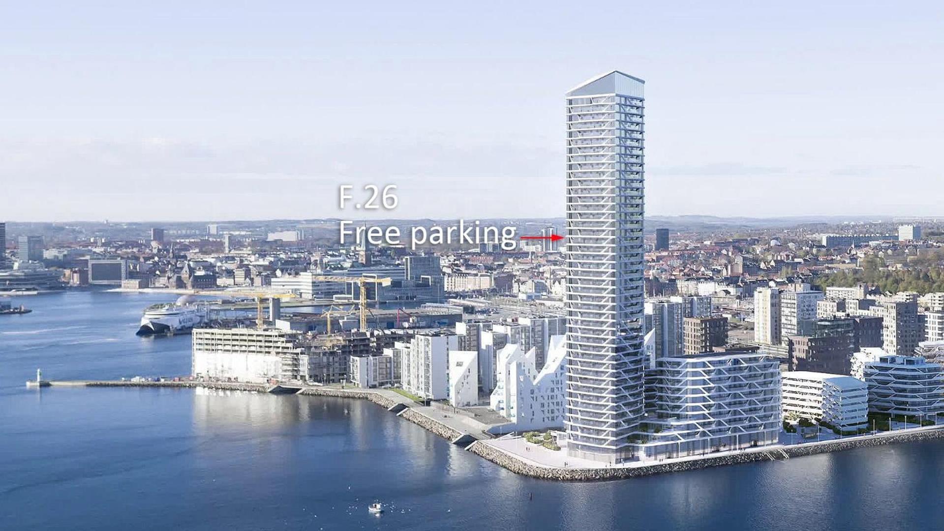 26-Etage Lejlighed Med Utrolig Havudsigt Århus Dış mekan fotoğraf